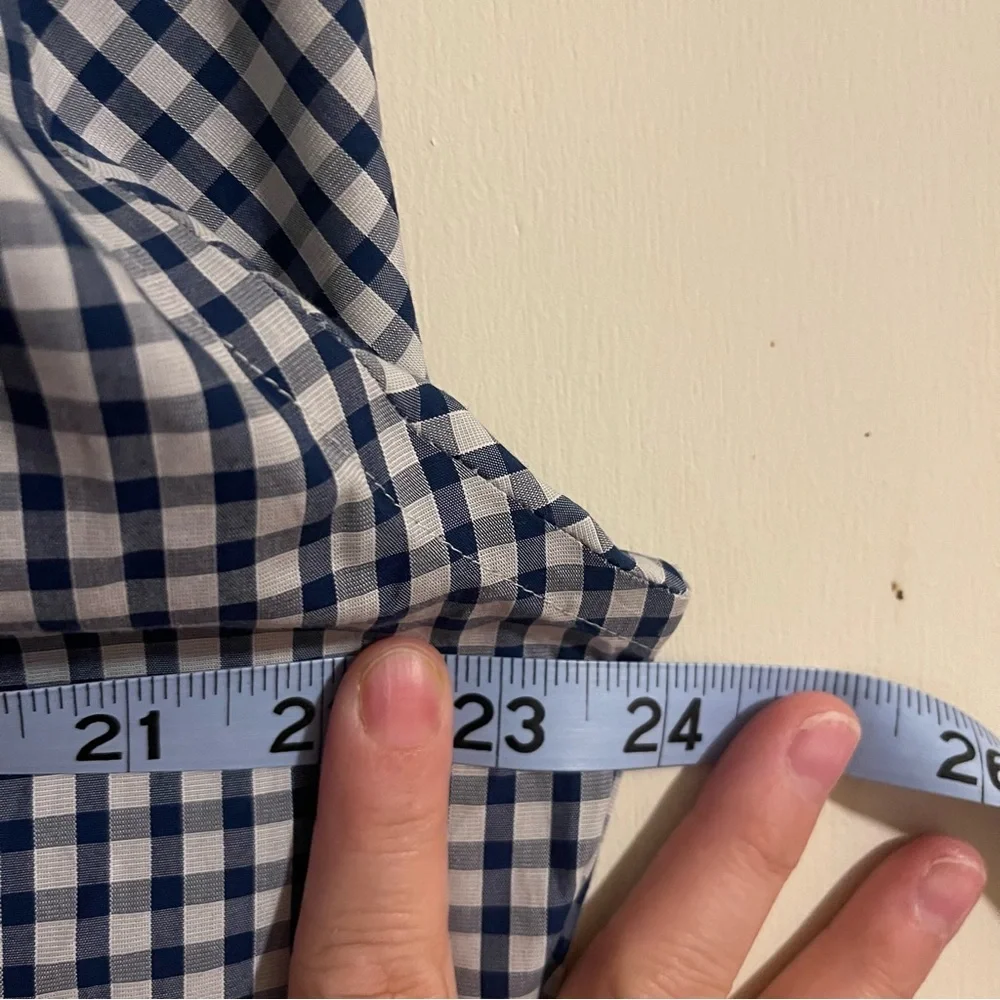 Blue and White Casual‎ Button Down Shirt